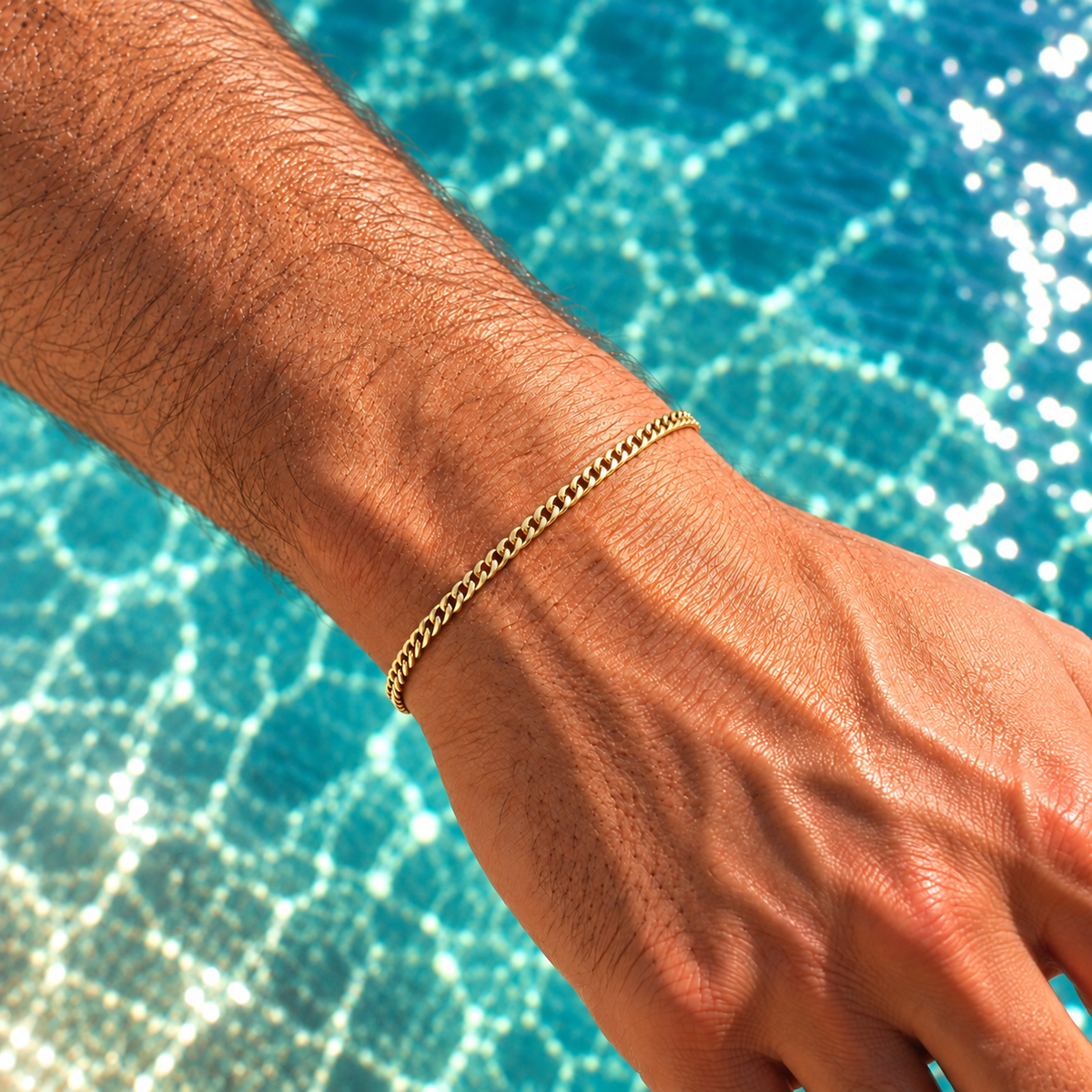 Gold Connell Bracelet 2mm