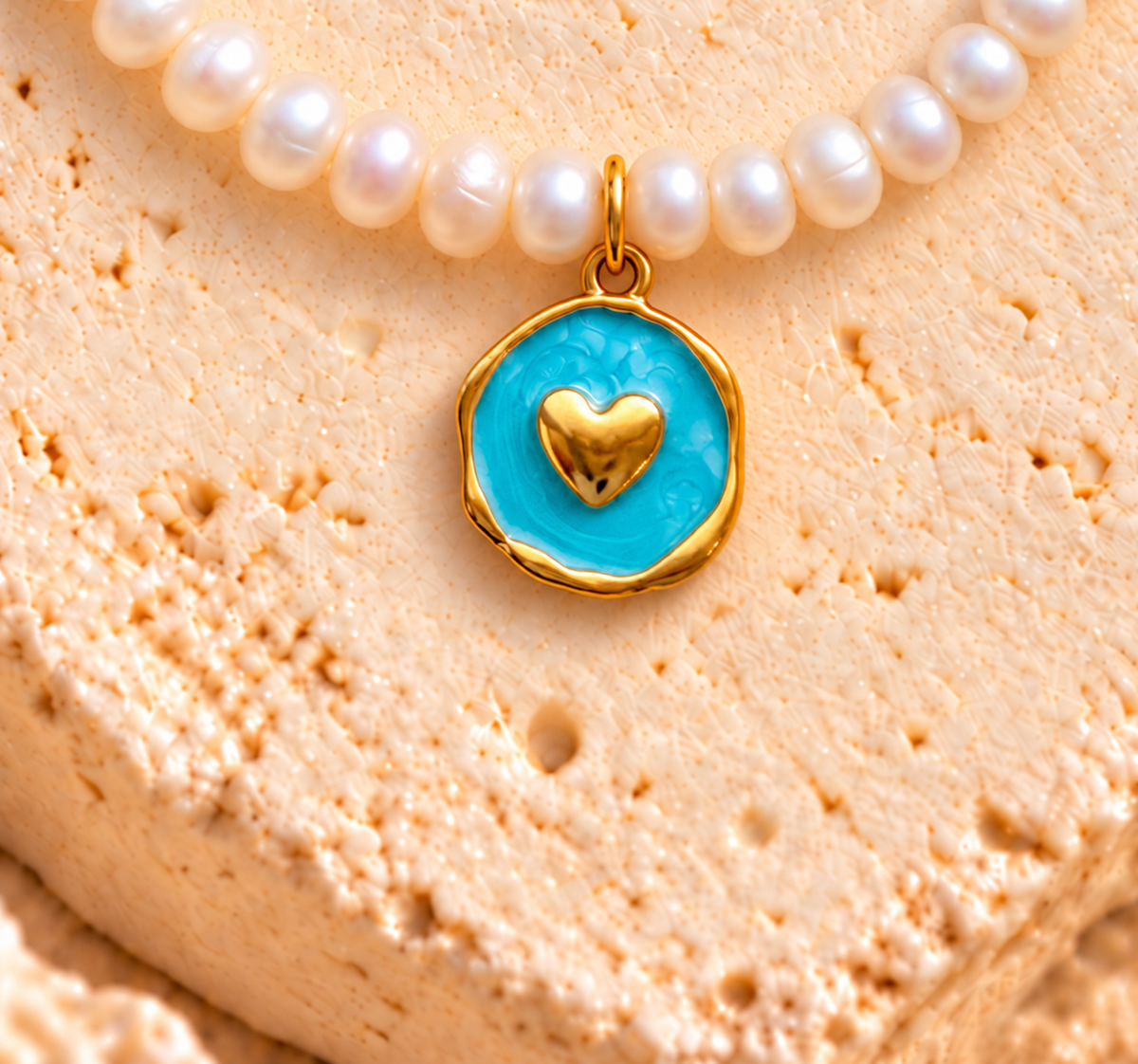 Blue Starfish Pearl Necklace Gold (NEW)