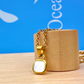 Mini Pearl Shell Stone Necklace Gold