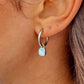 Mini Pearl Shell Stone Earrings Silver