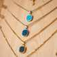 Turquoise Stone Necklace Silver