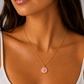 Pink Starfish Necklace Gold