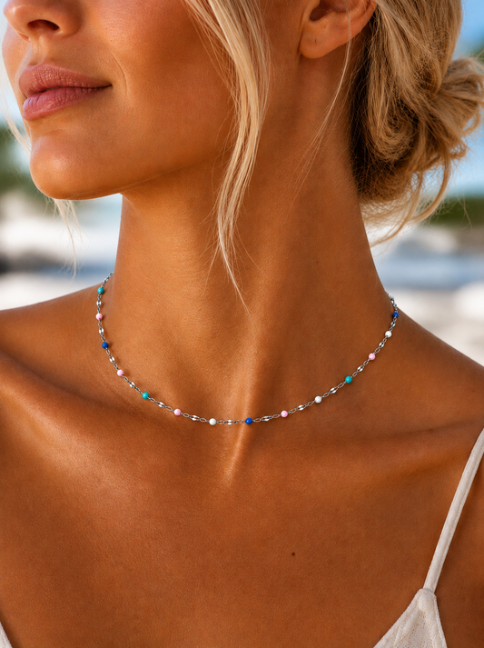 Silver Petals Of Positano necklace