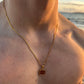 Gold Red Sandstone Pendant