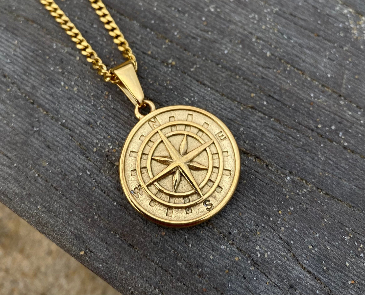 Silver Compass Pendant