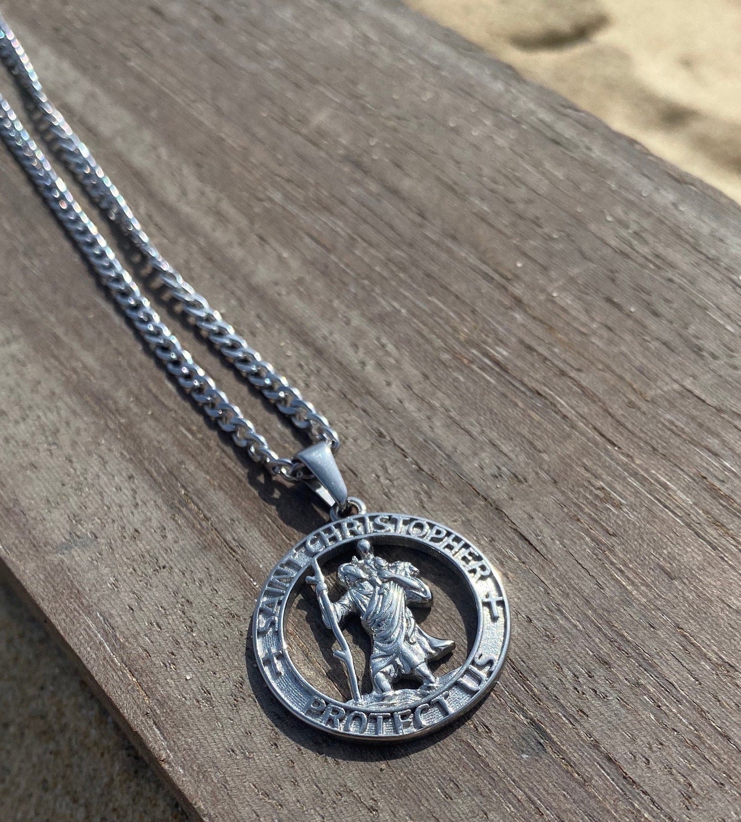 Gold Saint Christopher Pendant