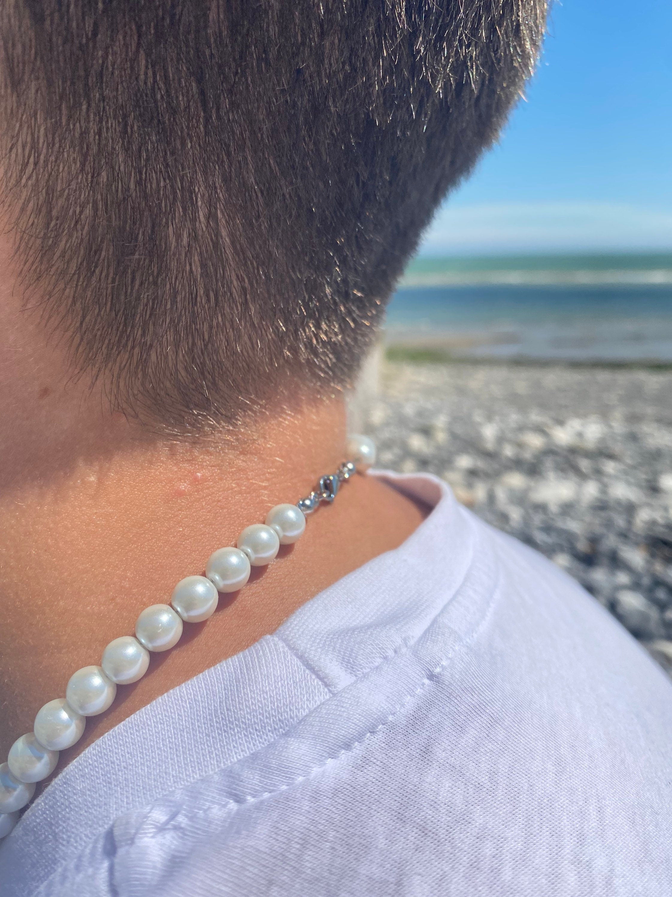 Beach clearance pearl necklace