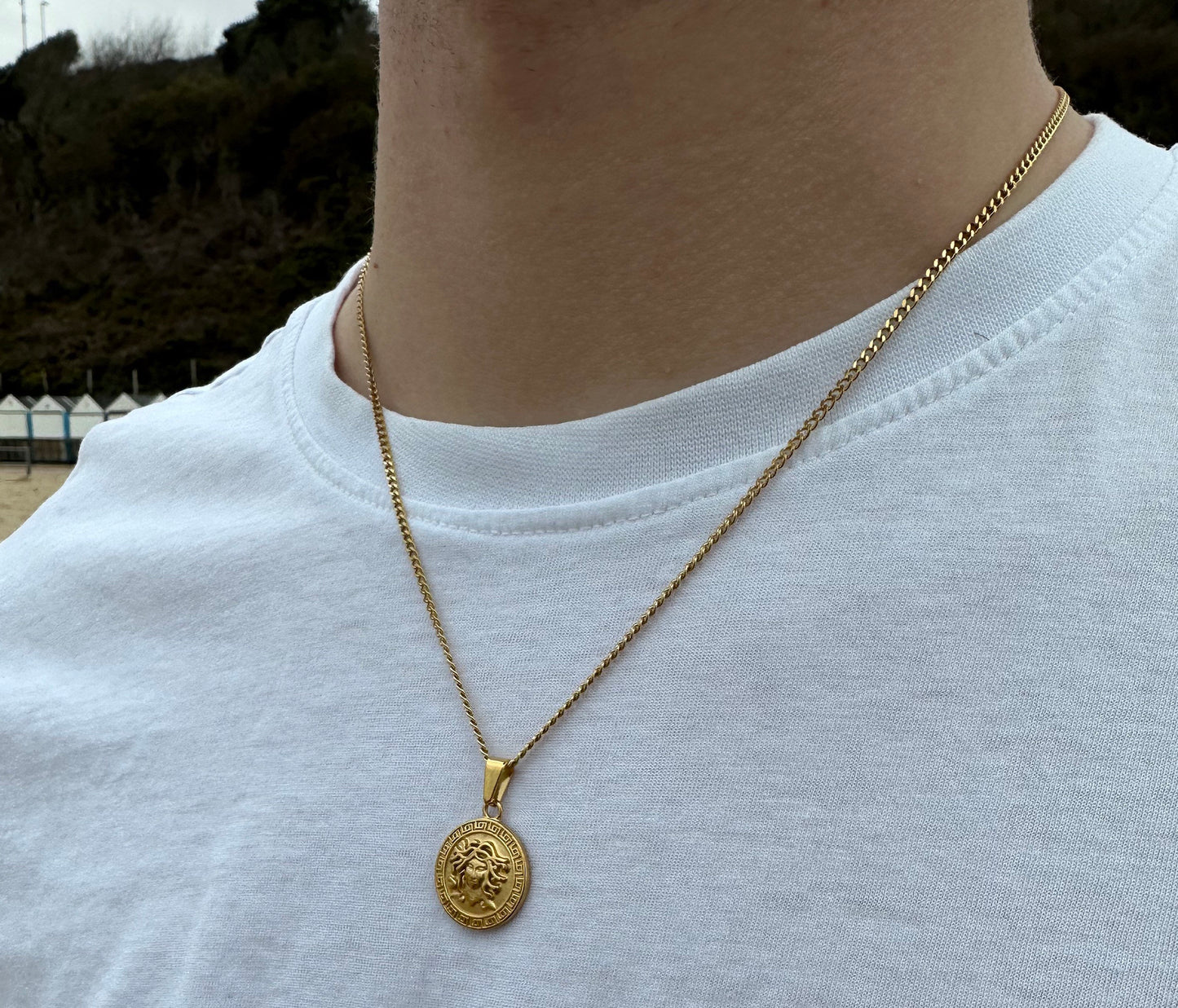 Gold Medusa pendant