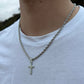 Silver Rope chain cross Pendant
