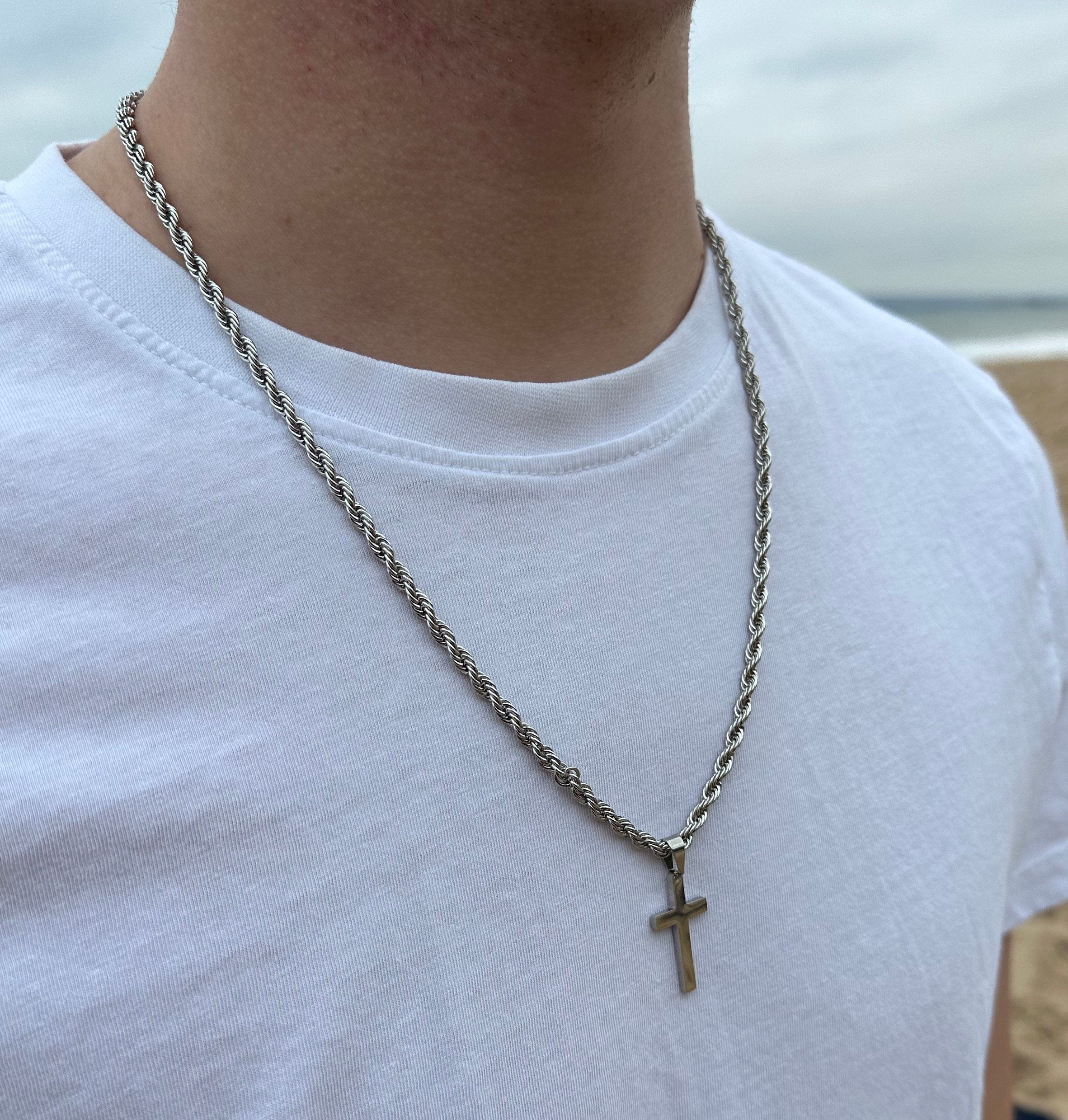 Silver cross jewelry on sale necklace