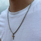 Silver Rope chain cross Pendant
