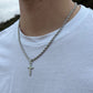 Silver Rope chain cross Pendant