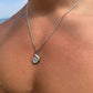 Silver Ammonite Fossil Pendant